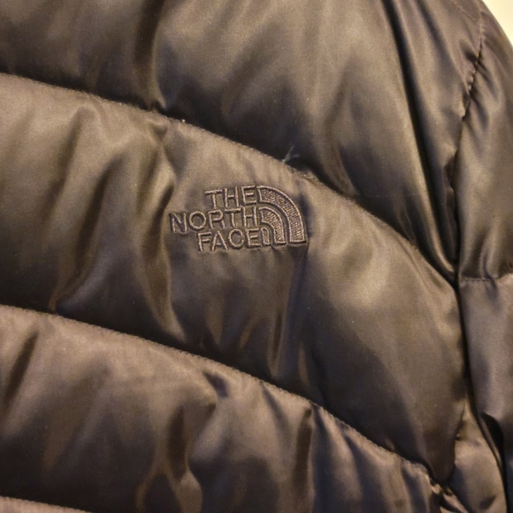 XL NORTH FACE SATIN DARK PURPLE QUILTED GOOSE DOWN ACONCAGUA COAT SKI JACKET - Picture 11 of 14